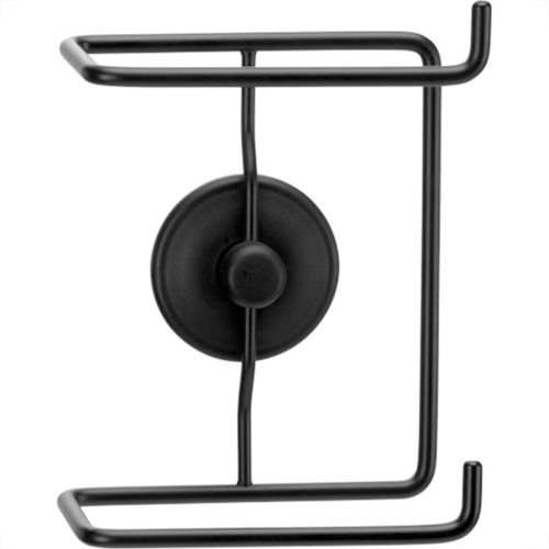 Porta Rolo De Papel Higienico Duplo Metal Arthi Com Fixacao Adesiva Preto - 3436 Porta Rolo De Papel Higienico Duplo Metal Arthi Com Fixacao Adesiva Preto - 3436