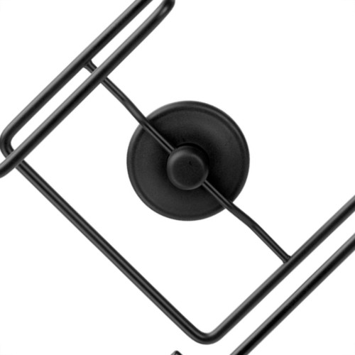 Porta Rolo De Papel Higienico Duplo Metal Arthi Com Fixacao Adesiva Preto - 3436 Porta Rolo De Papel Higienico Duplo Metal Arthi Com Fixacao Adesiva Preto - 3436