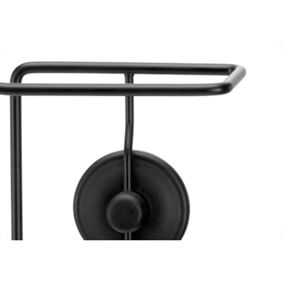Porta Rolo De Papel Higienico Duplo Metal Arthi Com Fixacao Adesiva Preto - 3436 Porta Rolo De Papel Higienico Duplo Metal Arthi Com Fixacao Adesiva Preto - 3436