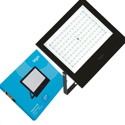 Refletor De Led Elgin 200W. 6500K. 16000Lm Ip66 Preto Bivolt Refletor De Led Elgin 200W. 6500K. 16000Lm Ip66 Preto Bivolt