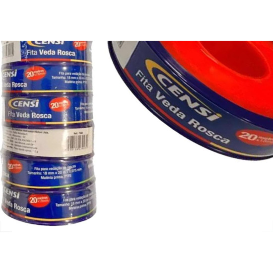 Veda Rosca Censi 18X20M - Kit C/10 Pecas