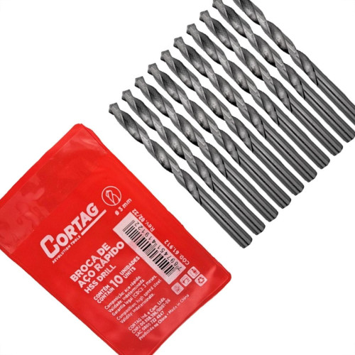 Broca Aco Rapido Cortag 3,0Mm - 61912 - Kit C/10 Pecas Broca Aco Rapido Cortag 3,0Mm - 61912 - Kit C/10 Pecas