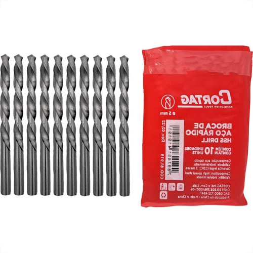 Broca Aco Rapido Cortag 5,0Mm - 61919 - Kit C/10 Pecas Broca Aco Rapido Cortag 5,0Mm - 61919 - Kit C/10 Pecas