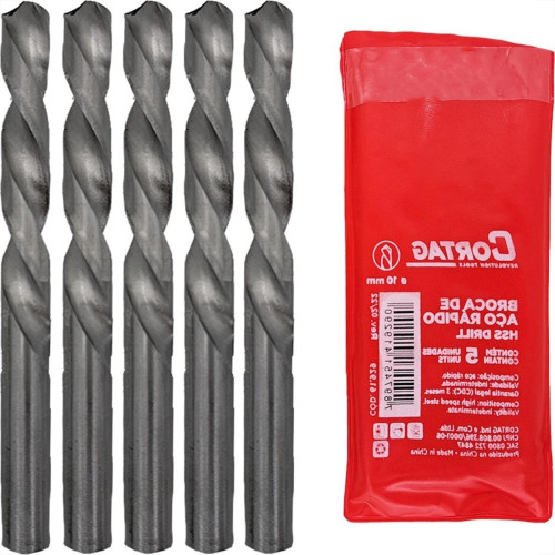 Broca Aco Rapido Cortag 10,0Mm - 61929 - Kit C/5 Pecas Broca Aco Rapido Cortag 10,0Mm - 61929 - Kit C/5 Pecas