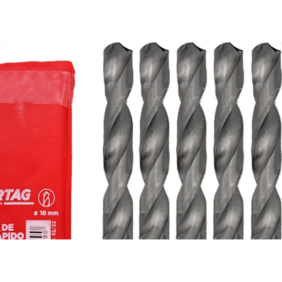 Broca Aco Rapido Cortag 10,0Mm - 61929 - Kit C/5 Pecas Broca Aco Rapido Cortag 10,0Mm - 61929 - Kit C/5 Pecas