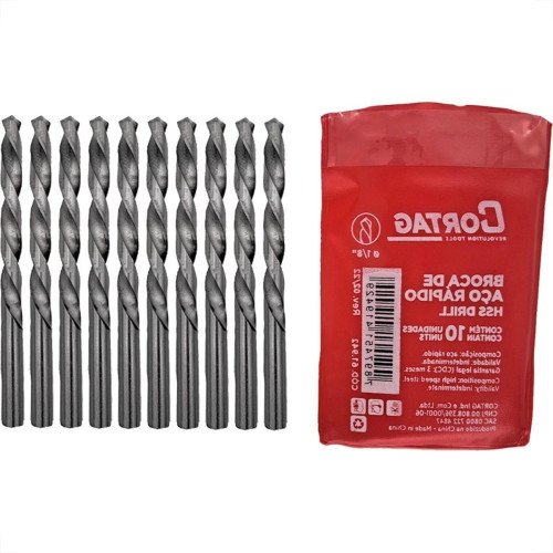Broca Aco Rapido Cortag (E) 1/8'' - 61942 - Kit C/10 Pecas Broca Aco Rapido Cortag (E) 1/8'' - 61942 - Kit C/10 Pecas