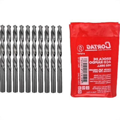 Broca Aco Rapido Cortag (F) 9/64'' - 61943 - Kit C/10 Pecas Broca Aco Rapido Cortag (F) 9/64'' - 61943 - Kit C/10 Pecas