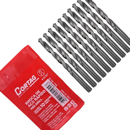 Broca Aco Rapido Cortag (G) 5/32'' - 61944 - Kit C/10 Pecas Broca Aco Rapido Cortag (G) 5/32'' - 61944 - Kit C/10 Pecas