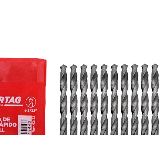 Broca Aco Rapido Cortag (G) 5/32'' - 61944 - Kit C/10 Pecas Broca Aco Rapido Cortag (G) 5/32'' - 61944 - Kit C/10 Pecas