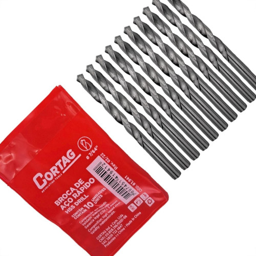 Broca Aco Rapido Cortag (D) 7/64'' - 61941 - Kit C/10 Pecas Broca Aco Rapido Cortag (D) 7/64'' - 61941 - Kit C/10 Pecas