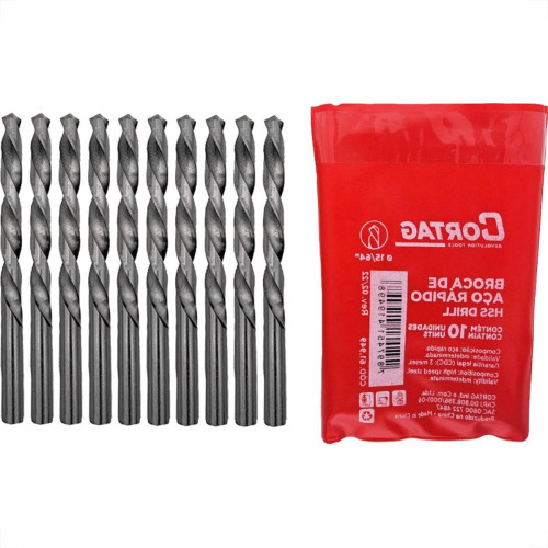 Broca Aco Rapido Cortag 15/64'' - 61949 - Kit C/10 Pecas Broca Aco Rapido Cortag 15/64'' - 61949 - Kit C/10 Pecas