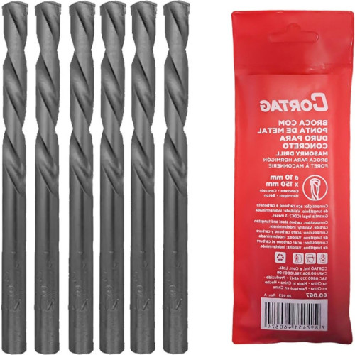Broca Widea Cortag 10Mm X 150Mm - 60067 - Kit C/5 Pecas Broca Widea Cortag 10Mm X 150Mm - 60067 - Kit C/5 Pecas
