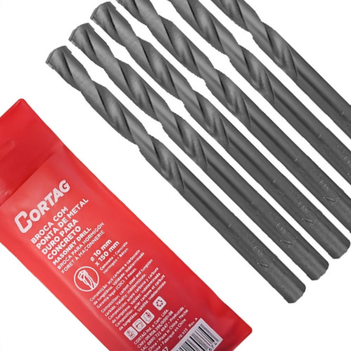 Broca Widea Cortag 10Mm X 150Mm - 60067 - Kit C/5 Pecas Broca Widea Cortag 10Mm X 150Mm - 60067 - Kit C/5 Pecas