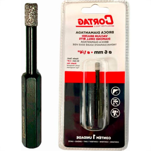 Broca Diamantada Cortag 6Mm - 62128 Broca Diamantada Cortag 6Mm - 62128