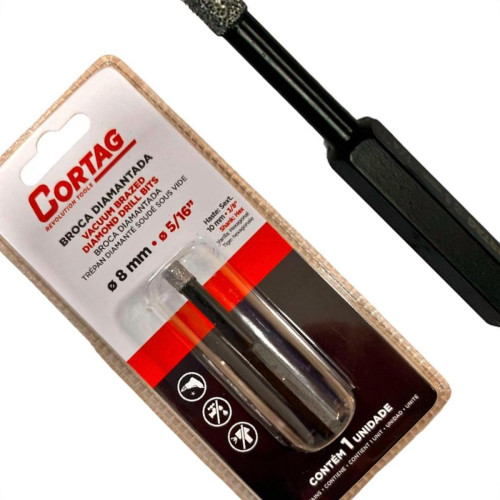 Broca Diamantada Cortag 8Mm - 62129 Broca Diamantada Cortag 8Mm - 62129
