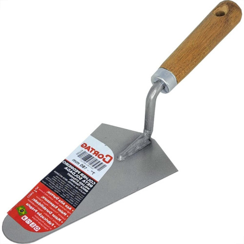 Colher Para Pedreiro Cortag 07 Reta Cabo De Madeira