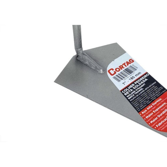 Colher Para Pedreiro Cortag 07 Reta Cabo De Madeira