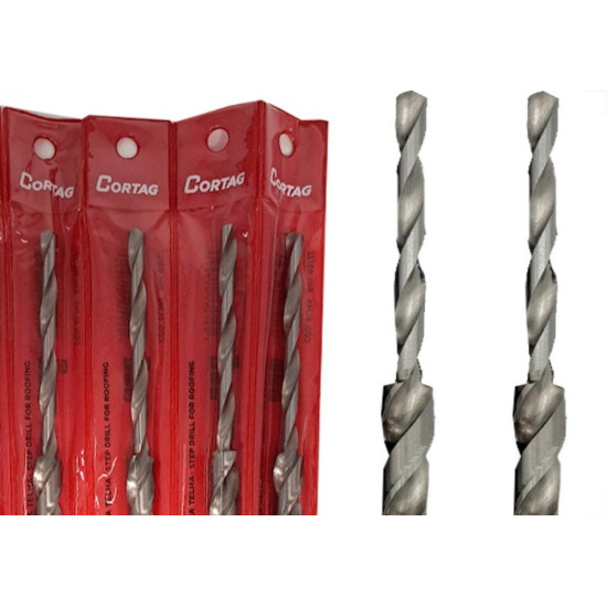 Broca Escalonada Para Telha Cortag 6,3Mm A 10,9Mm X 210Mm - 61745 Broca Escalonada Para Telha Cortag 6,3Mm A 10,9Mm X 210Mm - 61745