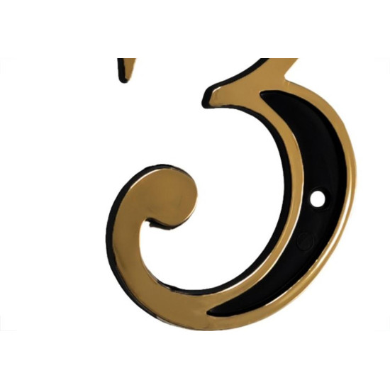 Numero Residencial Colonial Pvc Emave No.3 - Pacote Com 10 Pecas - Kit C/10 Cartelas