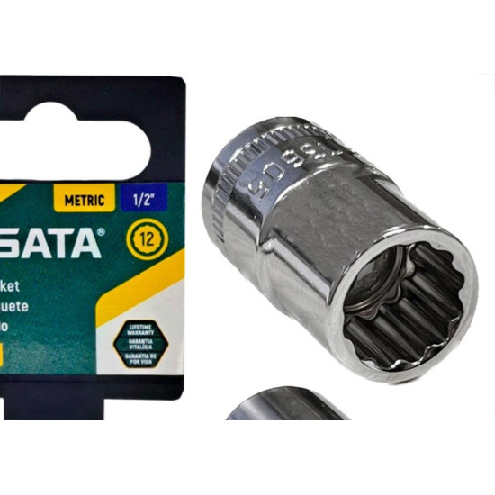 Soquete Estriado Sata 1/2'' - 15Mm