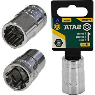Soquete Estriado Sata 1/2'' - 19Mm