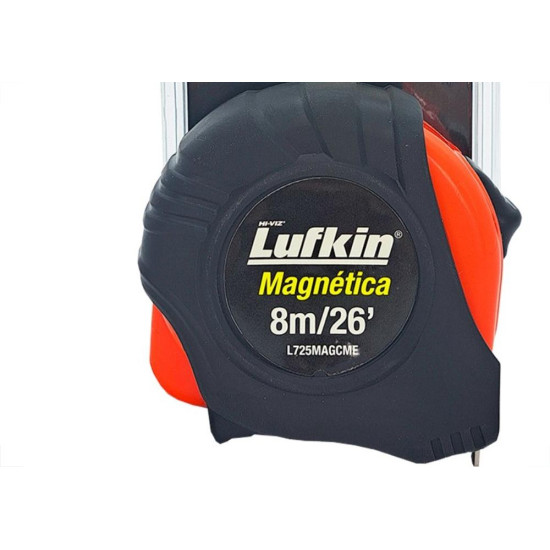 Trena Lufkin Emborrachada Magnetica Com Trava - L725 - 8Mx25Mm Trena Lufkin Emborrachada Magnetica Com Trava - L725 - 8Mx25Mm