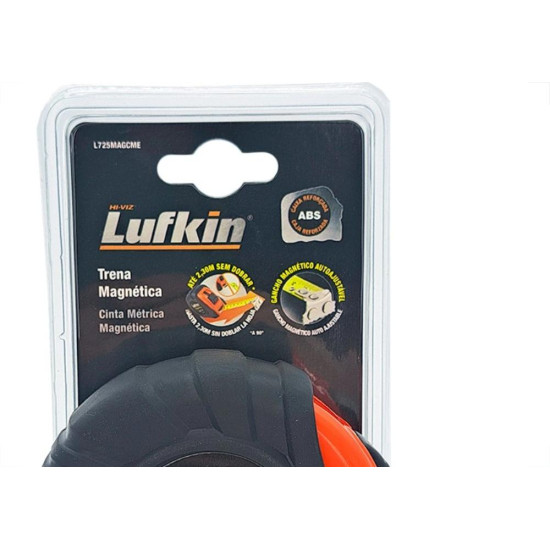 Trena Lufkin Emborrachada Magnetica Com Trava - L725 - 8Mx25Mm Trena Lufkin Emborrachada Magnetica Com Trava - L725 - 8Mx25Mm