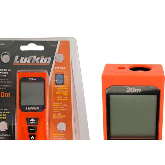 Trena Laser Lufkin - Tl0020 - 20M - 2 Pilhas Aaa (Nao Acompanha) Trena Laser Lufkin - Tl0020 - 20M - 2 Pilhas Aaa (Nao Acompanha)