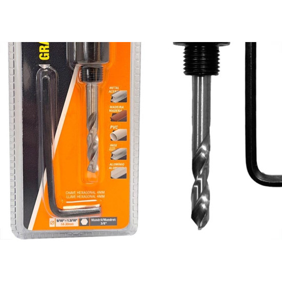 Suporte Para Serra Copo Lufkin 14-30Mm 3/8'' Suporte Para Serra Copo Lufkin 14-30Mm 3/8''