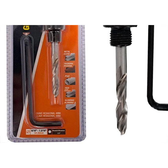 Suporte Para Serra Copo Lufkin 14-30Mm 1/2'' Suporte Para Serra Copo Lufkin 14-30Mm 1/2''