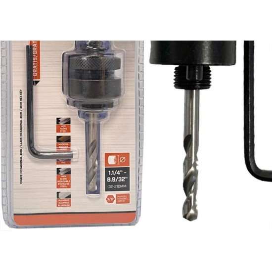 Suporte Para Serra Copo Lufkin 32-210Mm 3/8'' Suporte Para Serra Copo Lufkin 32-210Mm 3/8''
