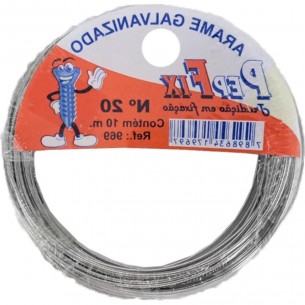 Arame Galvanizado Pepfix No.20 Rolinho 10M Com 10 Pecas