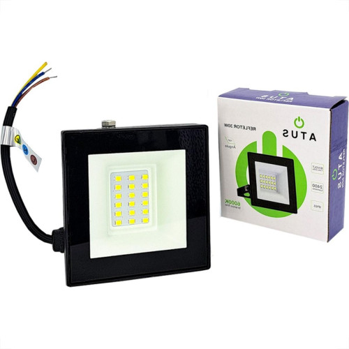 Refletor De Led Atus 30W. 6000K. 2400Lm Ip65 Preto Bivolt - 0420 Refletor De Led Atus 30W. 6000K. 2400Lm Ip65 Preto Bivolt - 0420