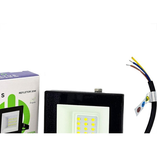 Refletor De Led Atus 30W. 6000K. 2400Lm Ip65 Preto Bivolt - 0420 Refletor De Led Atus 30W. 6000K. 2400Lm Ip65 Preto Bivolt - 0420