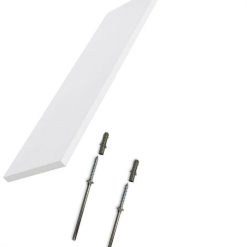 Prateleira Mdp Multivisao Branca 20X80Cm Com Suporte Invisivel Prateleira Mdp Multivisao Branca 20X80Cm Com Suporte Invisivel