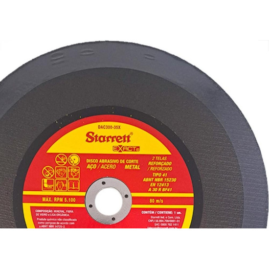Disco Corte Ferro Starrett 12''X1/8''X1'' - Kit C/6 Pecas Disco Corte Ferro Starrett 12''X1/8''X1'' - Kit C/6 Pecas