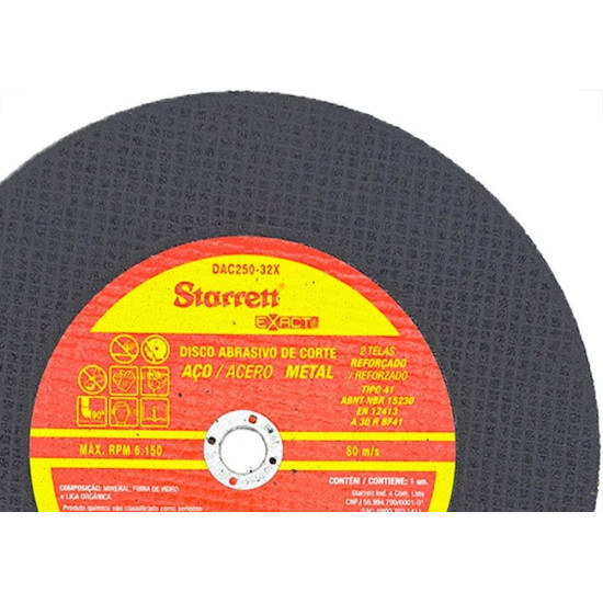 Disco Corte Ferro Starrett 10''X1/8''X5/8'' - Kit C/6 Pecas Disco Corte Ferro Starrett 10''X1/8''X5/8'' - Kit C/6 Pecas