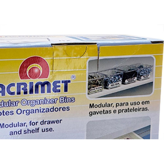 Organizador Acrimet Para Gaveta Pequeno 8 X 8 X 5,5Cm Com 8 Pecas Organizador Acrimet Para Gaveta Pequeno 8 X 8 X 5,5Cm Com 8 Pecas
