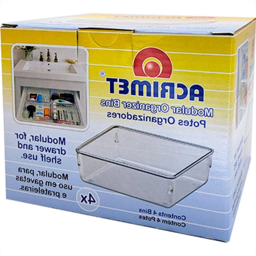 Organizador Acrimet Para Gaveta Grande 16 X 16 X 5,5Cm Caixa Com 4 Pecas Organizador Acrimet Para Gaveta Grande 16 X 16 X 5,5Cm Caixa Com 4 Pecas