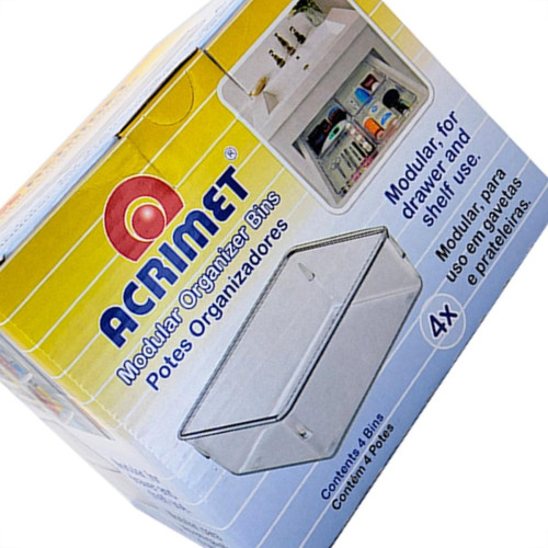 Organizador Acrimet Para Gaveta Grande 16 X 16 X 5,5Cm Caixa Com 4 Pecas Organizador Acrimet Para Gaveta Grande 16 X 16 X 5,5Cm Caixa Com 4 Pecas
