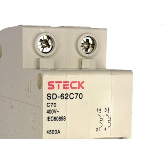 Kit C/3 - Disjuntor Steck ''Din'' Bipolar 70A. C