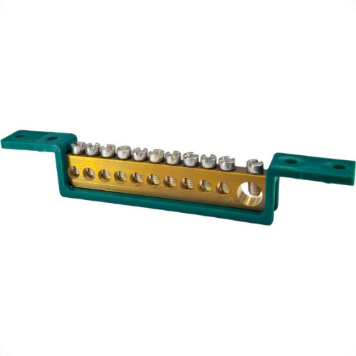 Barramento Steck Terra 11 Terminais Verde- Sbt11 Barramento Steck Terra 11 Terminais Verde- Sbt11