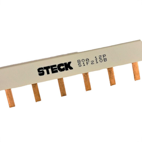 Barramento Steck Monofasico Din Para 12 Disjuntores 80A. - S1F210B Barramento Steck Monofasico Din Para 12 Disjuntores 80A. - S1F210B