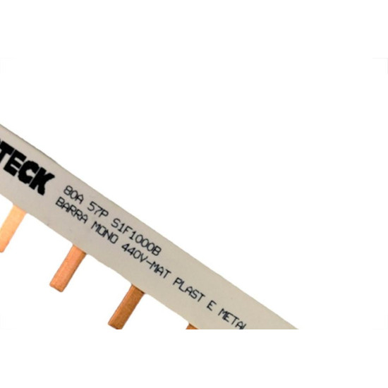 Barramento Steck Monofasico Din Para 57 Disjuntores 80A. - S1F1000B Barramento Steck Monofasico Din Para 57 Disjuntores 80A. - S1F1000B