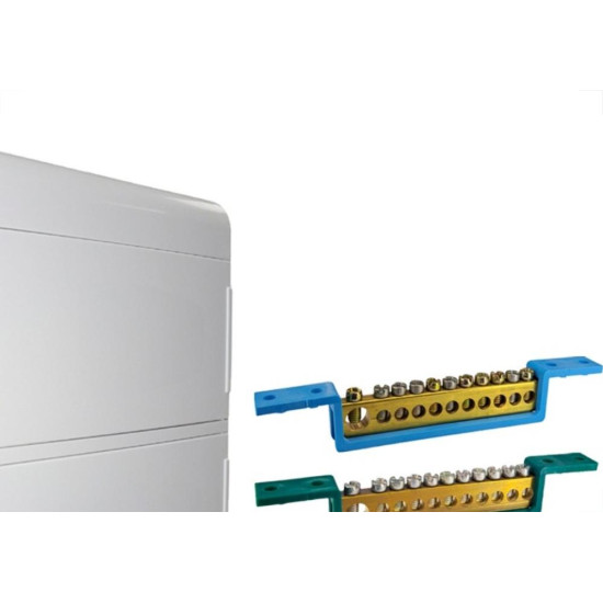 Centrinho Steck Pvc Embutir Branco Para 24 Disjuntores Din Com Barramento Centrinho Steck Pvc Embutir Branco Para 24 Disjuntores Din Com Barramento