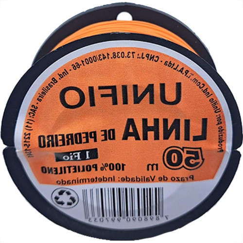 Linha Para Pedreiro 1 Fio Unifio 50M Laranja - Kit C/12 Pecas Linha Para Pedreiro 1 Fio Unifio 50M Laranja - Kit C/12 Pecas