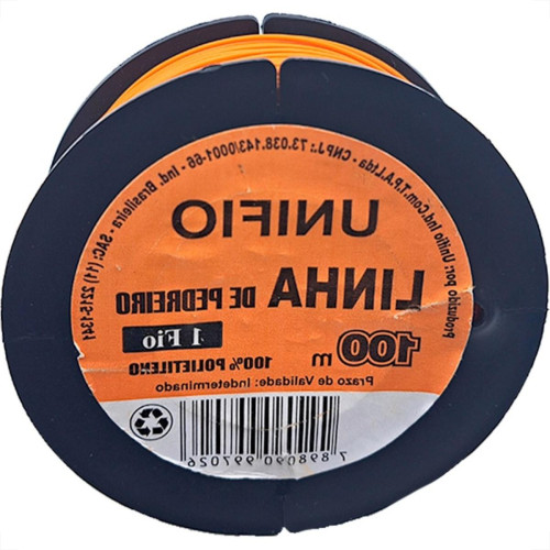 Linha Para Pedreiro 1 Fio Unifio 100M Laranja - Kit C/12 Pecas Linha Para Pedreiro 1 Fio Unifio 100M Laranja - Kit C/12 Pecas