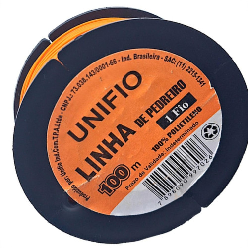 Linha Para Pedreiro 1 Fio Unifio 100M Laranja - Kit C/12 Pecas Linha Para Pedreiro 1 Fio Unifio 100M Laranja - Kit C/12 Pecas