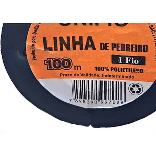 Linha Para Pedreiro 1 Fio Unifio 100M Laranja - Kit C/12 Pecas Linha Para Pedreiro 1 Fio Unifio 100M Laranja - Kit C/12 Pecas