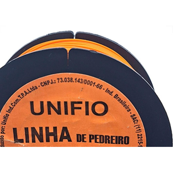 Linha Para Pedreiro 1 Fio Unifio 100M Laranja - Kit C/12 Pecas Linha Para Pedreiro 1 Fio Unifio 100M Laranja - Kit C/12 Pecas